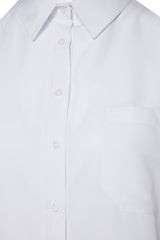 White Boyfriend Woven Shirt Tbbss22go0323