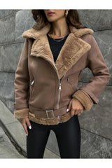 Camel Belt Detailed Coat Tyc00737145847