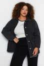 Anthracite Oversize Denim Jacket Tbbaw24ag00022