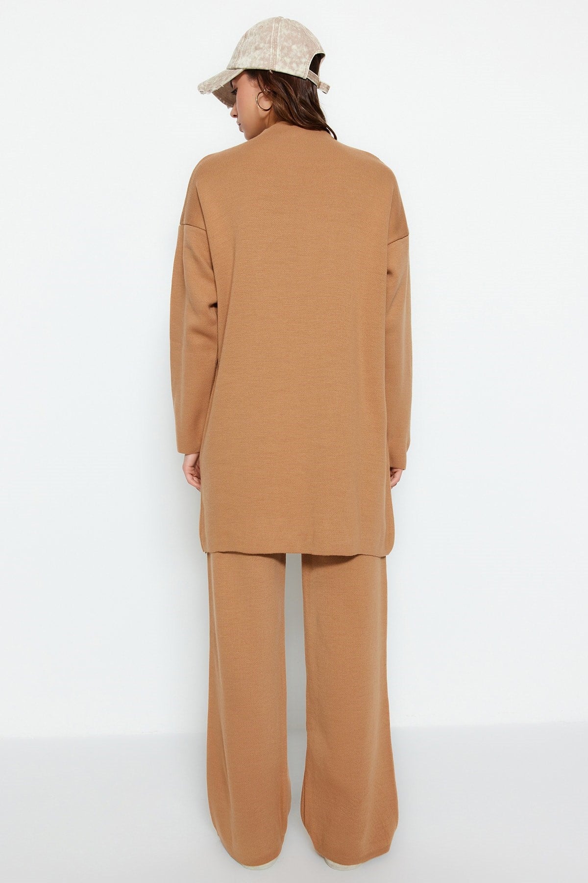 Camel Knitwear Sweater-pants Bottom-top Suit Tctaw24us00019