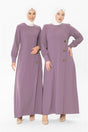 Miss Button Detailed Lilac Burkini Dress 5183 T20el3m5183