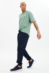 Men's Beige Cargo Pocket Jogger Sports And Casual Solid Color Sweatpants 0399 Tb23ml05s0399-1