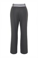 Anthracite Striped Woven Pants Tbbss23ar00032