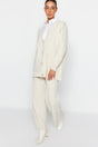 Stone Pearl Buttoned Knitwear Cardigan-pants Bottom-top Suit Tctaw24us00037