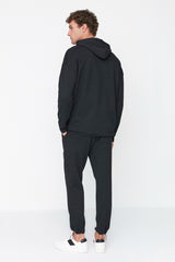 Black Men's Oversize Fit Tracksuit Tmnss21em0041