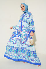 2423 Authentic Patterned Burkini Dress - D. Scissors 2423bgd19