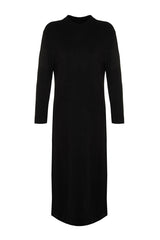 Black Stitching Detailed Knitwear Dress Tctaw24eb00000