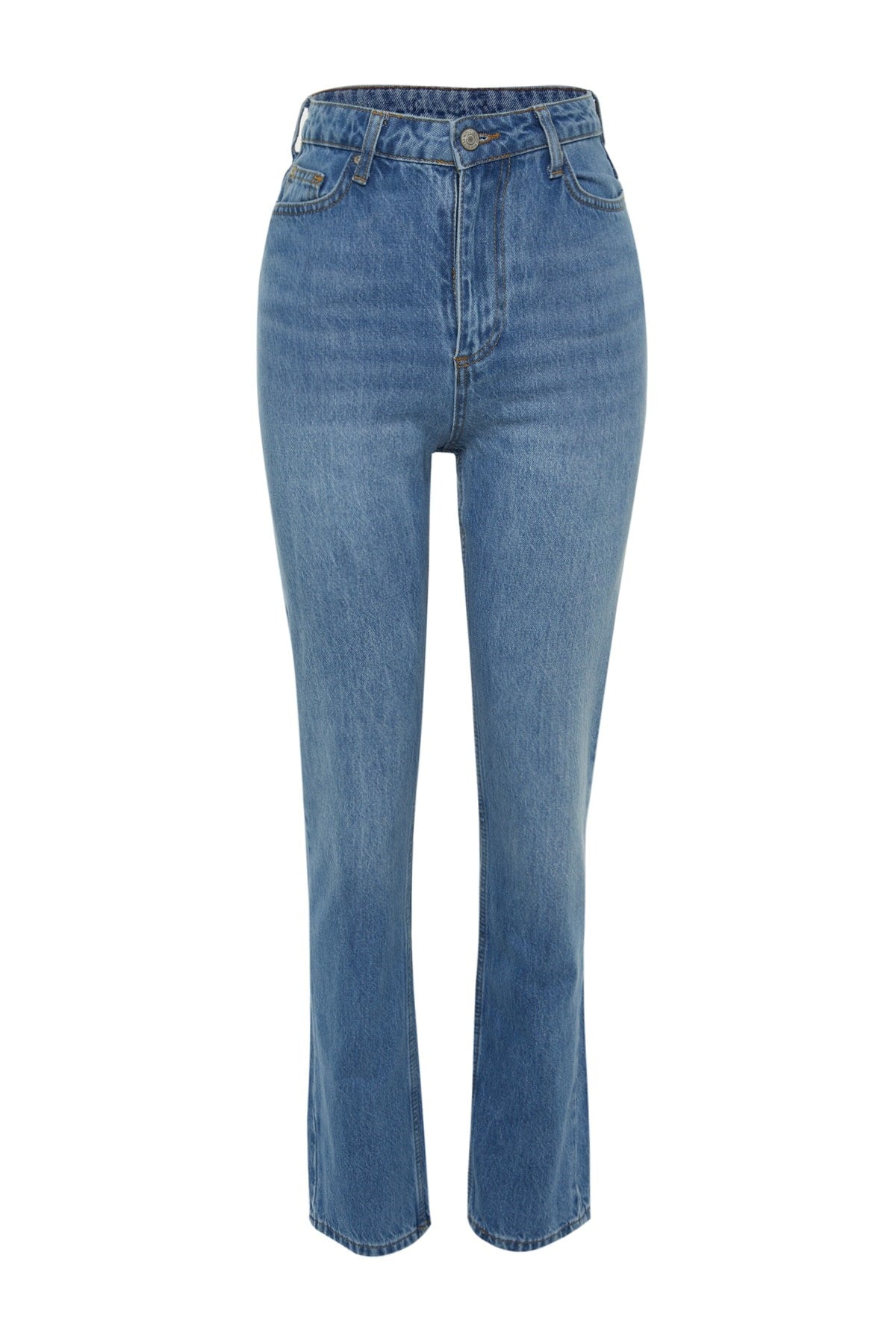 Blue High Waist Straight Jeans Twoss22je0653