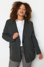 Striped Woven Blazer Jacket Tbbss23ag00017