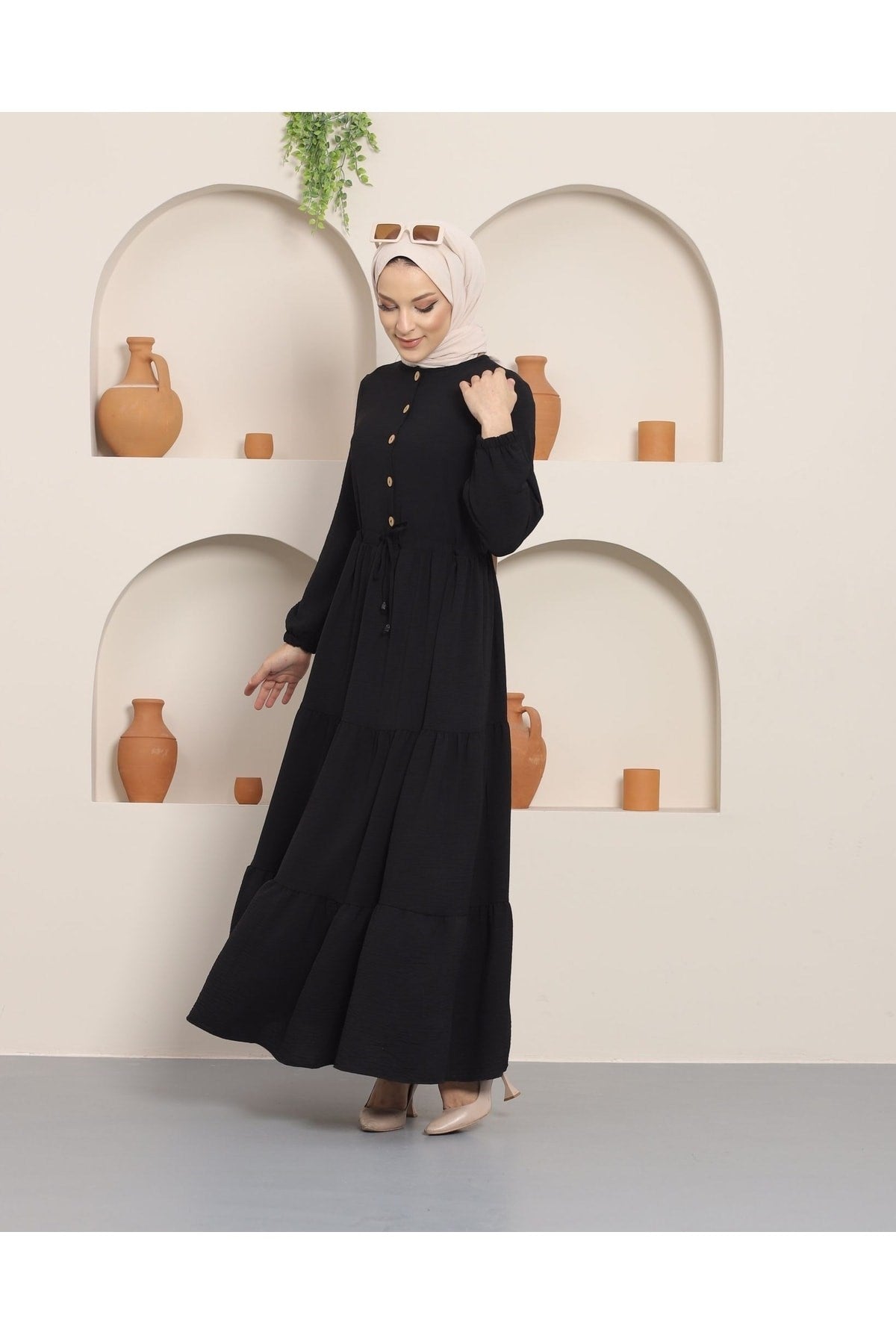 Ayrobin Burkini Dress With Ruffle Buttons Mn001