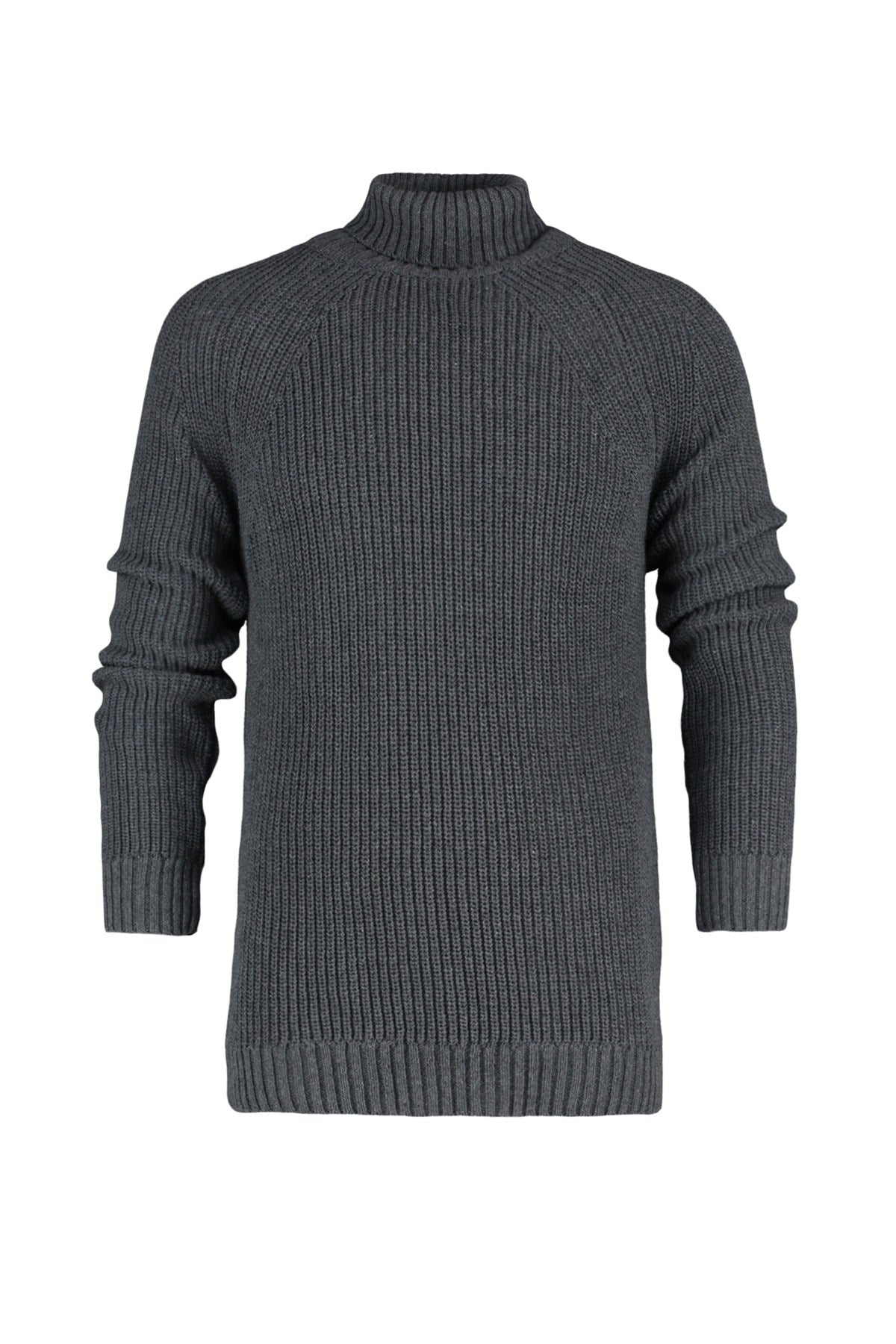 Camel Mens Slim Fit Turtleneck Raglan Sleeve Basic Knitwear Sweater Tmnaw21kz0404