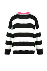 Green Polo Neck Striped Knitwear Sweater Tbbaw23an00045