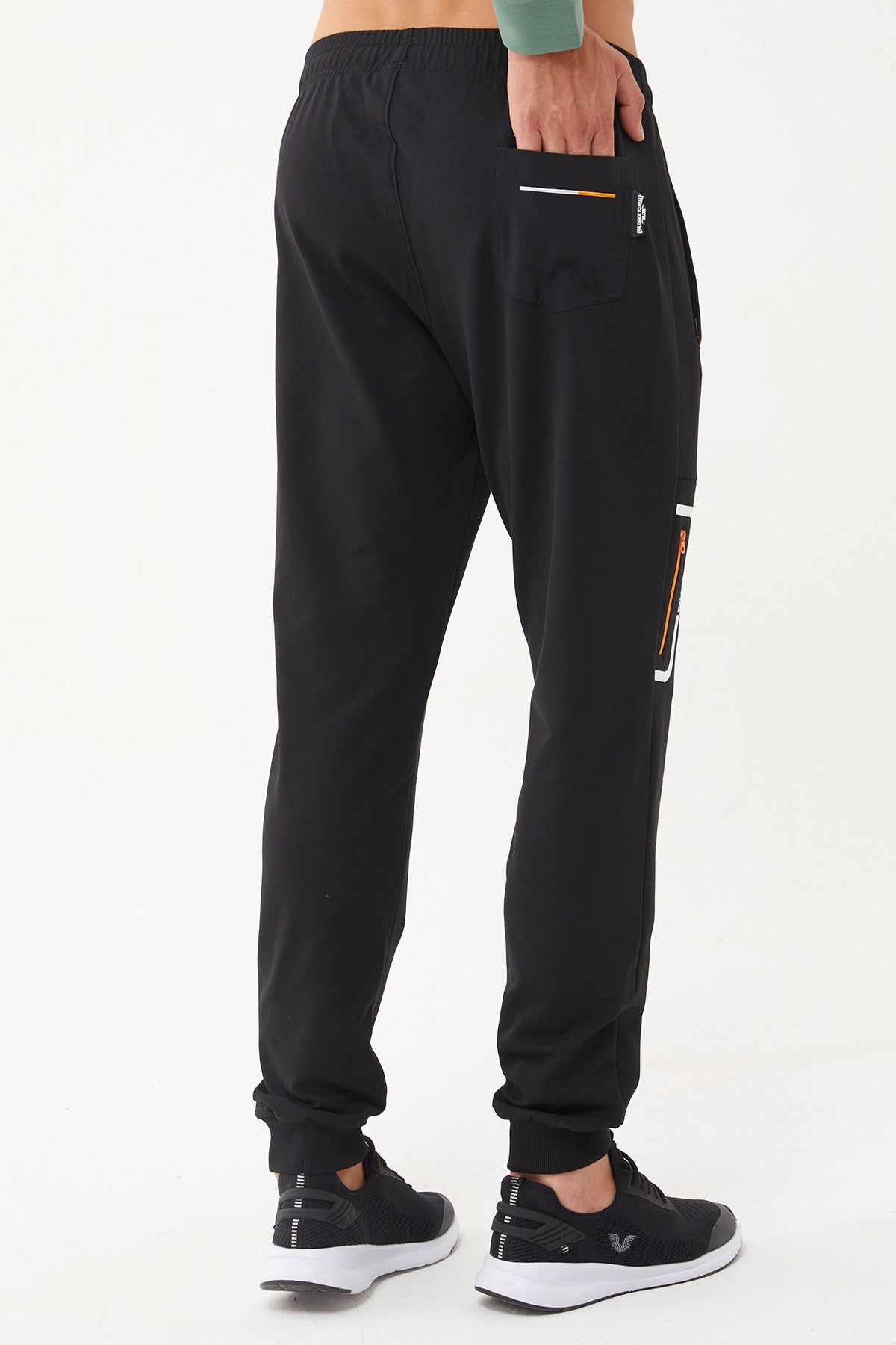 Men's Black-light Gray Plain Knitted Casual And Sports Tracksuit Pants 1585 Tb23ml05w1585-1