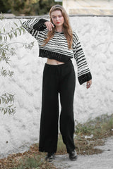 Grey Knitted Tube Leg Wool Pants M10060000pn98248