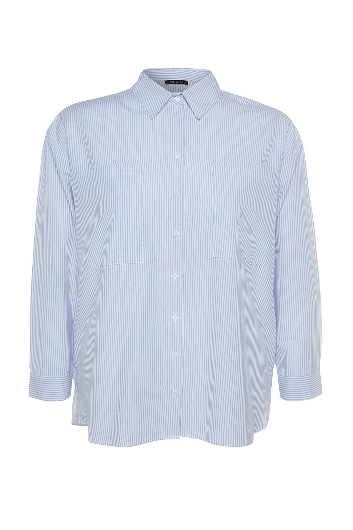 Blue Striped Poplin Shirt Tbbaw24ax00001