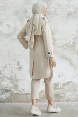 Scuba Suede Trench With Minka Belt - Taba Ms00an0011