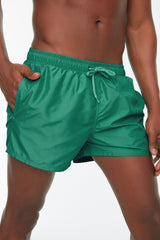 Green Men's Extra Short Basic Swimsuit Marine Shorts Tmnss22ds0025