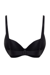 Black Polyamide Coated Tshirt Bra Thmaw24su00036