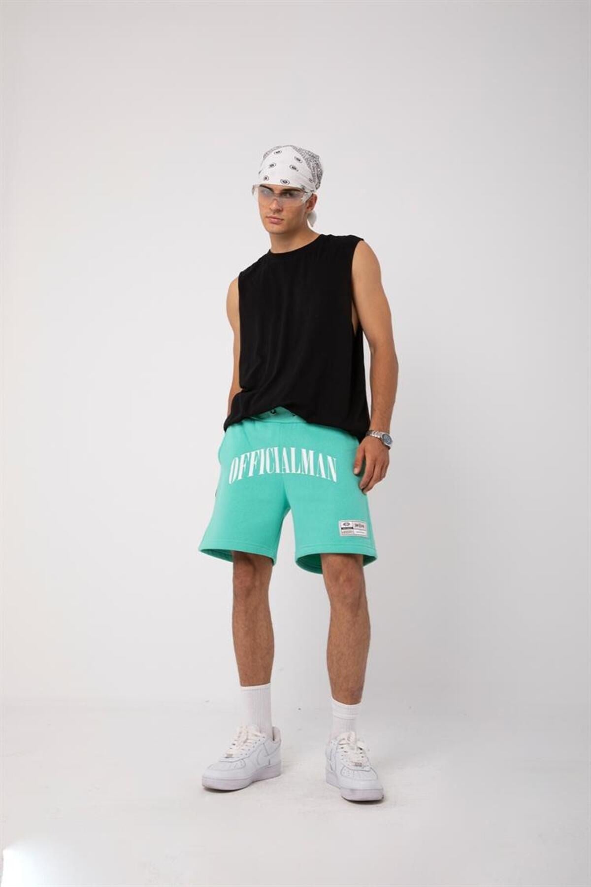 Officialman Printed Green Shorts Flaw-052-009-003