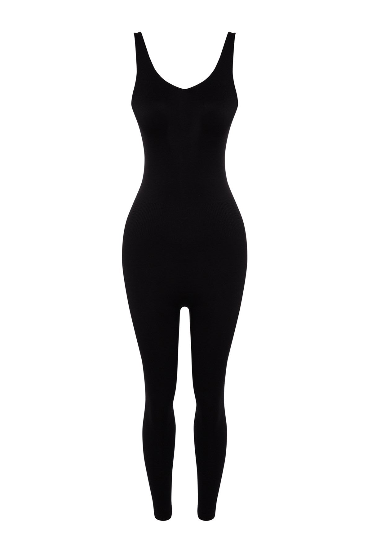 Black Seamless/seamless Repellent Sized Fit Lightweight Shaper Sports Jumpsuit Thmaw24tu00001