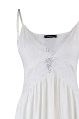 Ecru Lace Detailed Knitted Nightgown Thmss22pt0355