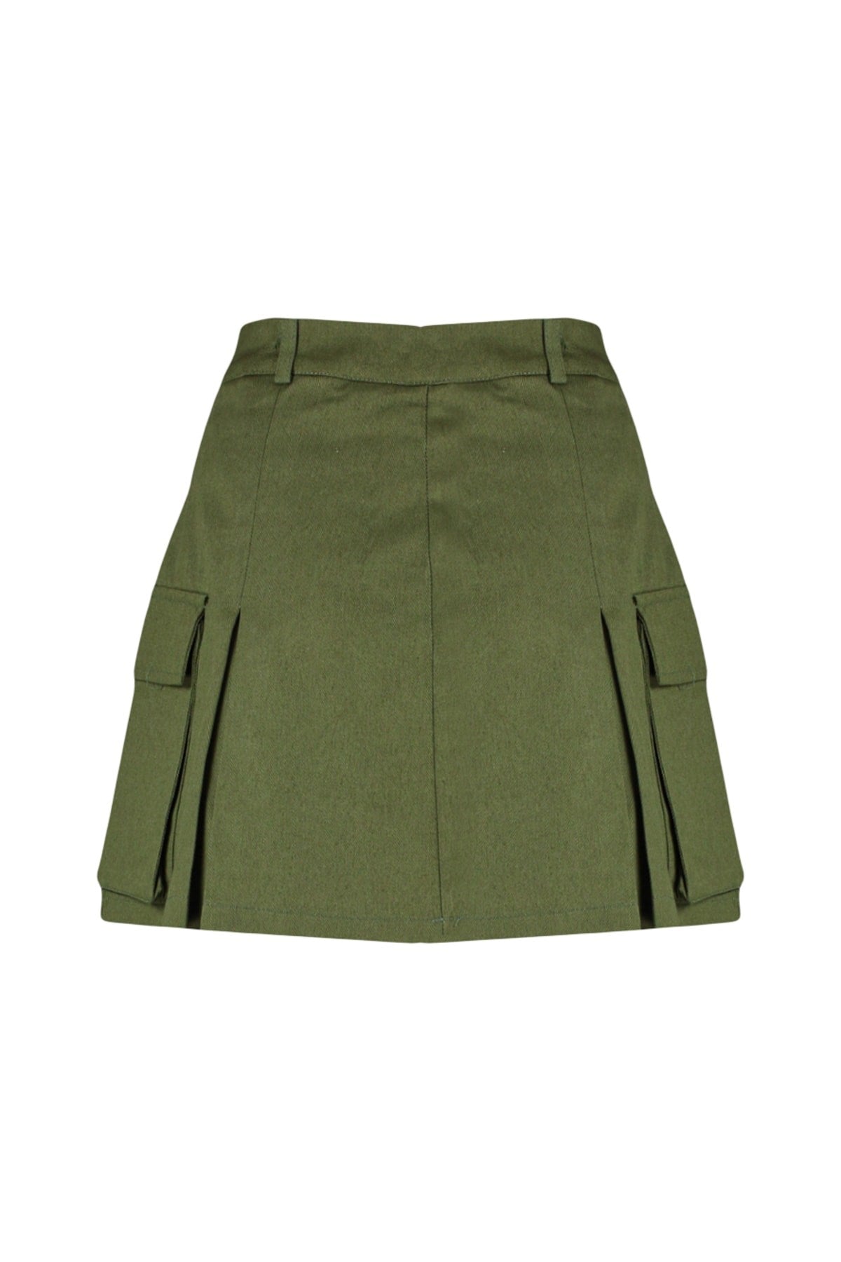 Khaki Cargo Pocket Woven Shorts Skirt Twoss23sr00041