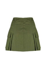 Khaki Cargo Pocket Woven Shorts Skirt Twoss23sr00041