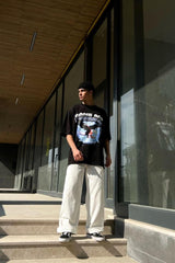 Reckless Eagle Black Oversize T-shirt Flaw-095-005-003