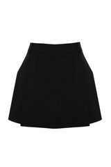 Black Premium Pleated Woven Shorts Skirt Twoaw24sr00034