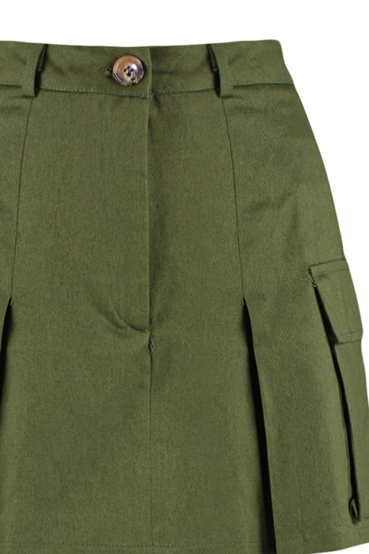 Khaki Cargo Pocket Woven Shorts Skirt Twoss23sr00041