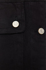 Indigo Shirt Collar Pocket Detailed 100% Cotton Denim Vest Jacket Tctaw22ck0006