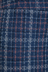 Blue Plaid Pattern Skirt Tbbaw24az00003