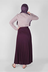 Women's Plum Pleated Skirt 1961 21yetktr1961