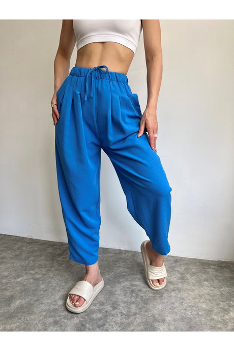 Nanin Salaş Blue Linen Pants 604