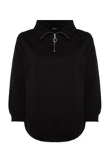 Black Plus Size Sweatshirt Tbbaw24ao00017