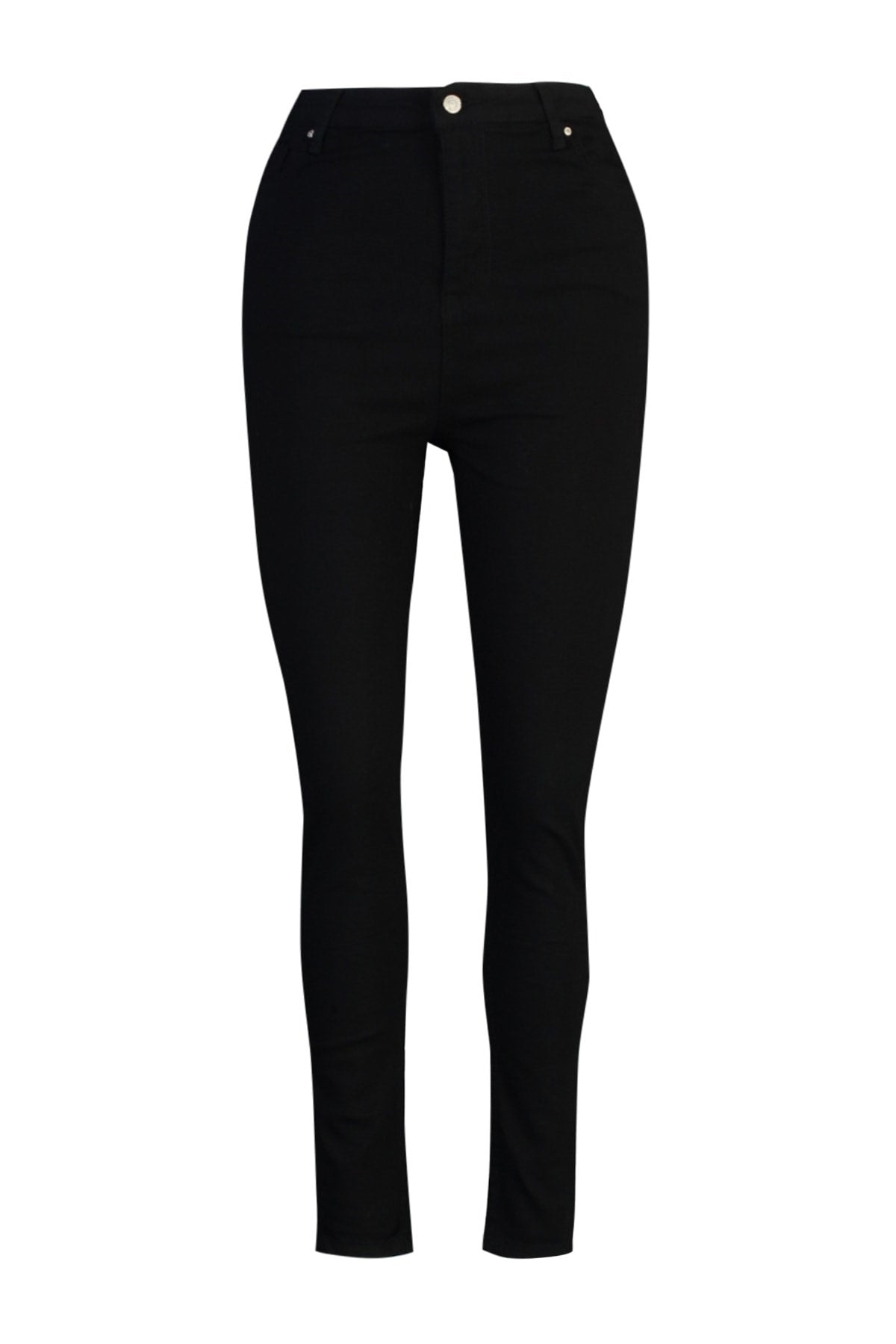 Black Fading High Waist Flexible Skinny Jeans Tbbaw23cj00061