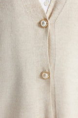 Stone Pearl Buttoned Knitwear Cardigan-pants Bottom-top Suit Tctaw24us00037