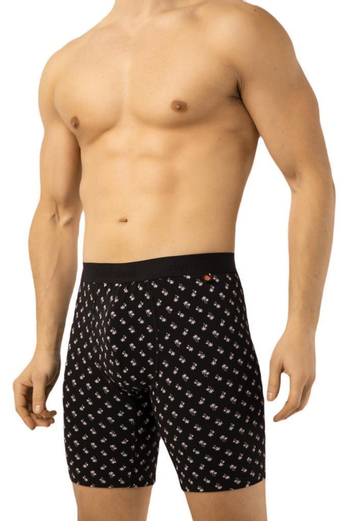 Lycra Pattern Long Men's Boxer 1014v1 Dnk-1004d6 (6 Pcs)