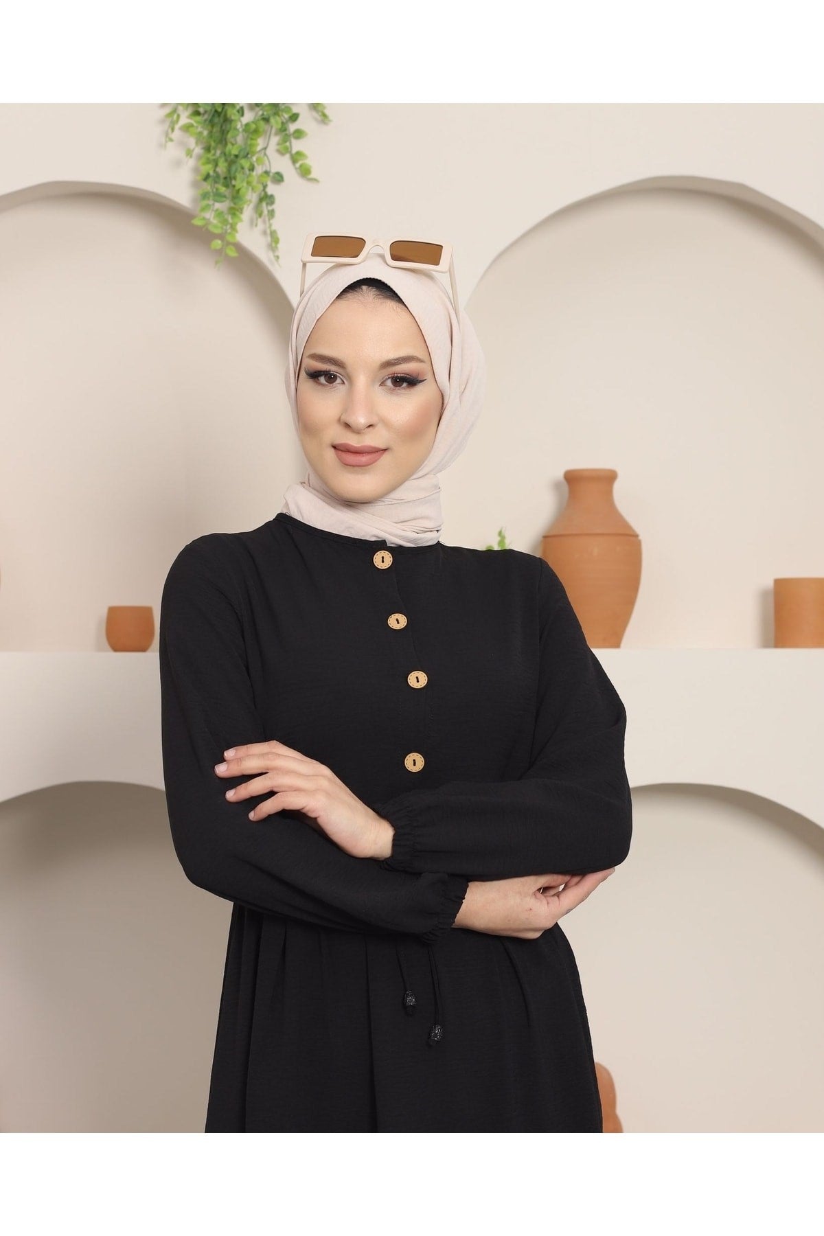 Ayrobin Burkini Dress With Ruffle Buttons Mn001