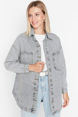 Light Blue Double Pocket Denim Jacket Tctaw23ck00010