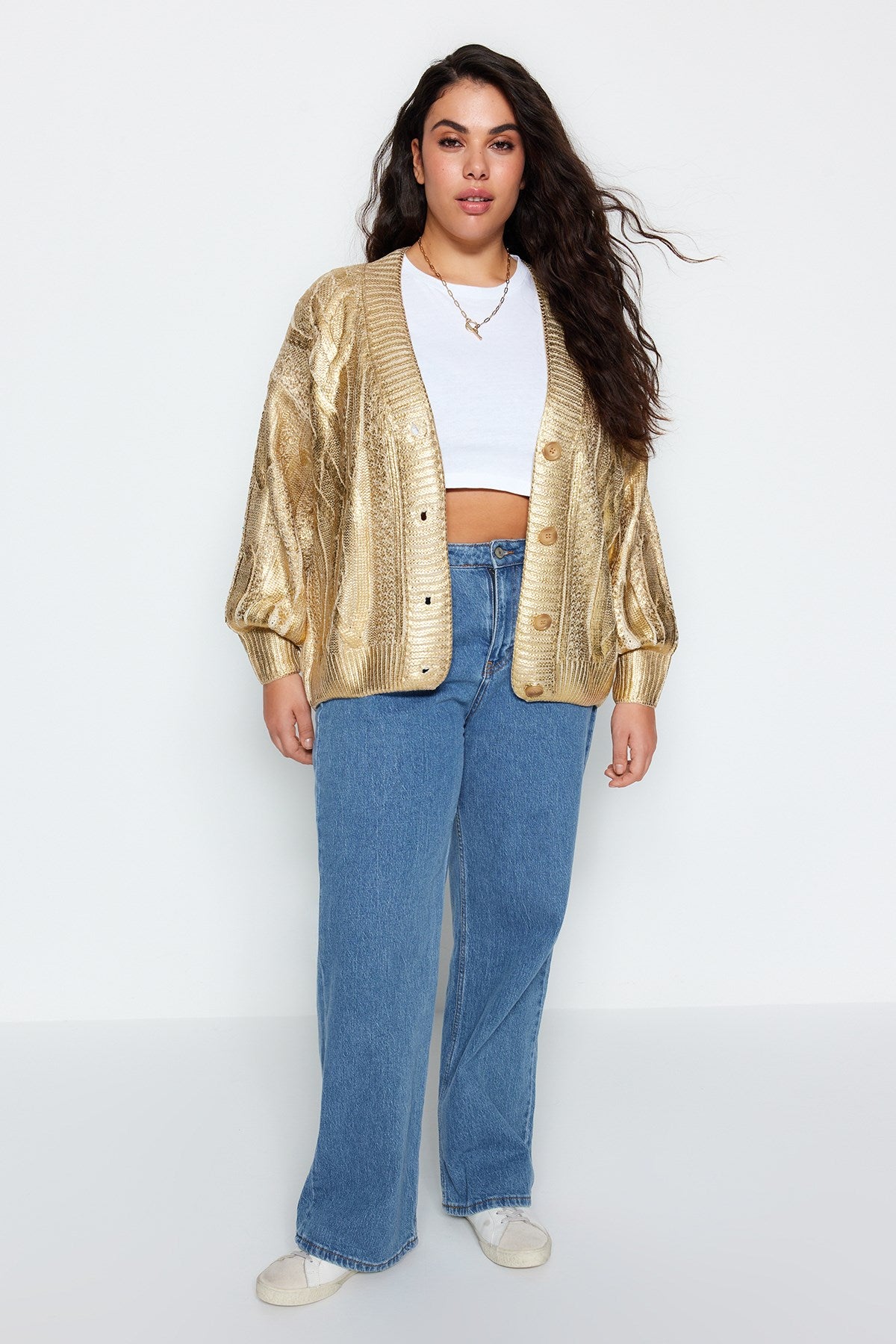 Gold Knitwear Cardigan Tbbaw24av00033