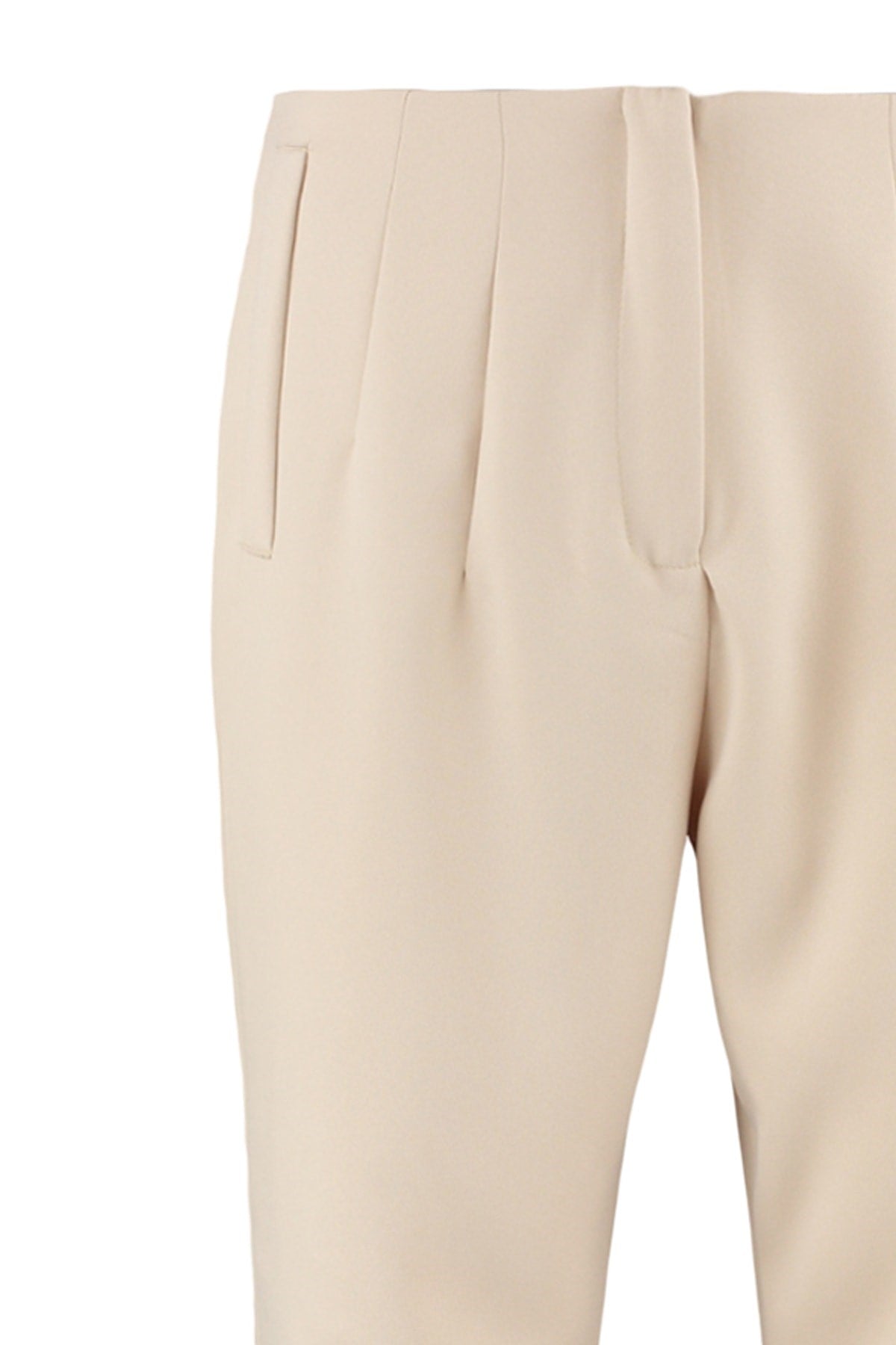 Beige Cigarette Woven Pants Tbbaw23ar00015