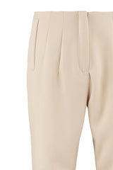 Beige Cigarette Woven Pants Tbbaw23ar00015