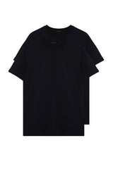 Black Men's Basic Slim Fit 100% Cotton 2-pack Crew Neck Short Sleeve T-shirt Tmnss19bo0071