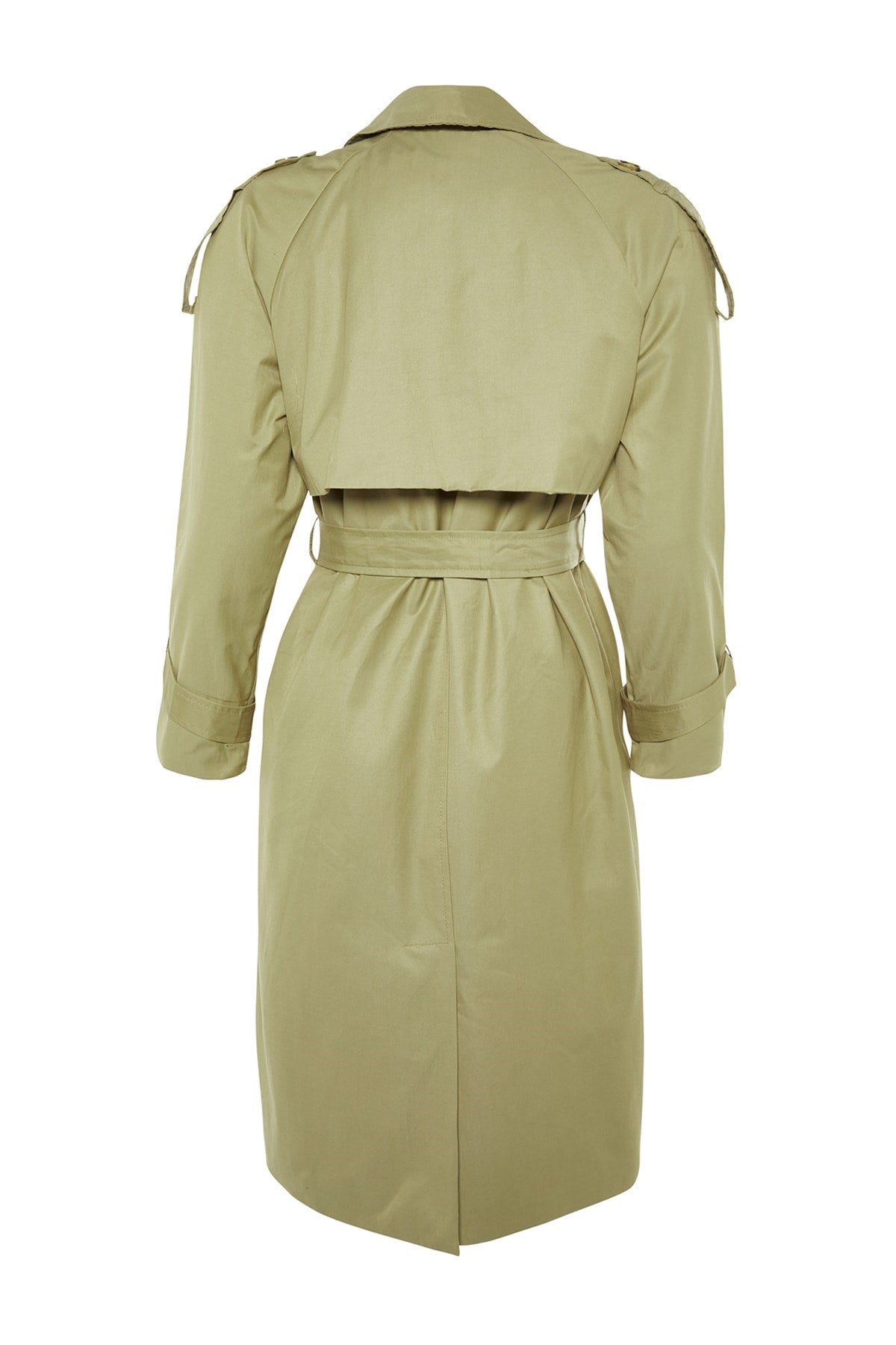 Beige Belted Water Repellent Trench Coat Twoss20tr0012