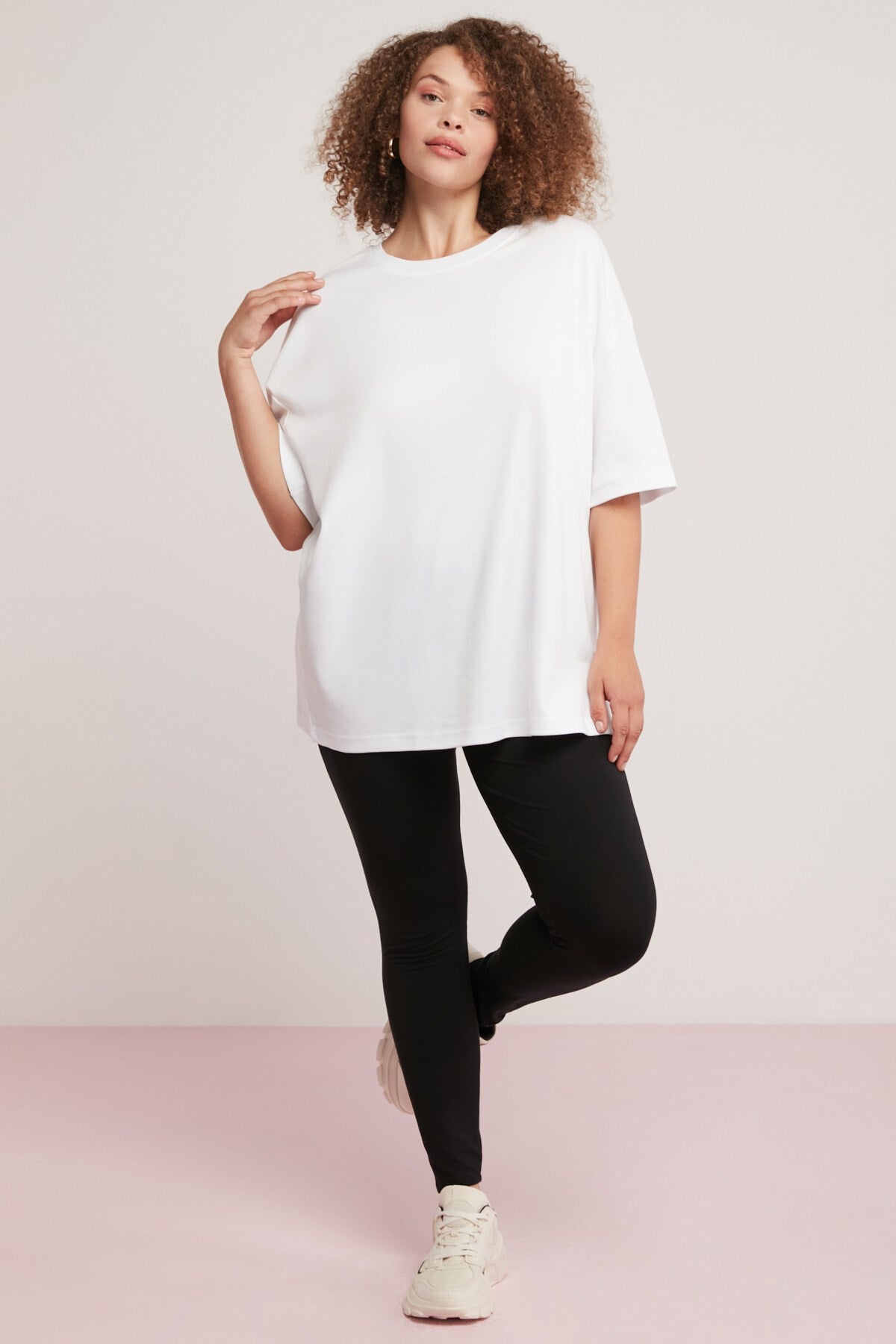 Flirting Women Plus Size Interlock Oversize Round Neck Tshirt Vivian01072023