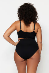 Black High Waisted Seamless Panties Tbbss23cm00002