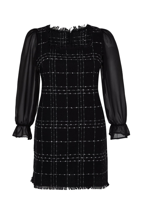 Black Tweed Dress Tbbaw24ah00108