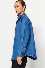 Indigo Pocket Detailed Denim Jean Jacket Tctaw24ck00028