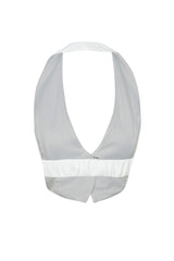 Ecru Crop Woven Bridal Vest Tprss23ye00000